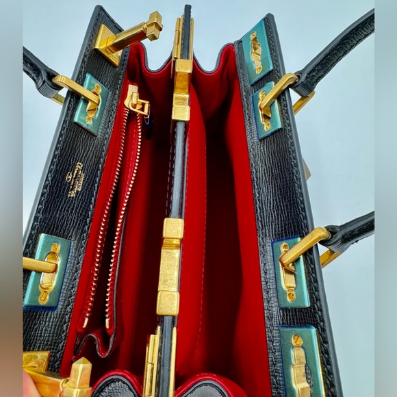 VALENTINO GARAVANI Rockstud Alcove Mini Leather Double Handle Bag - Picture 8 of 9